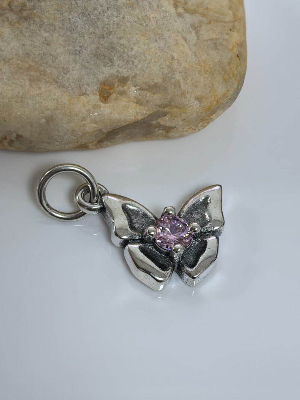 James Avery Butterfly Gemstone Charm (Pink), S925 Silver Jewelry (Women's) - Picture 3 of 4